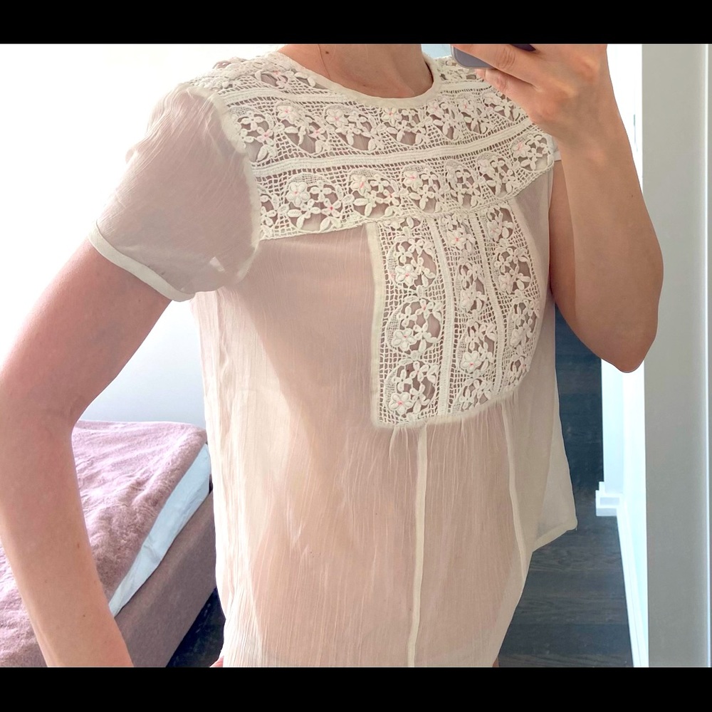 White Chiffon Top